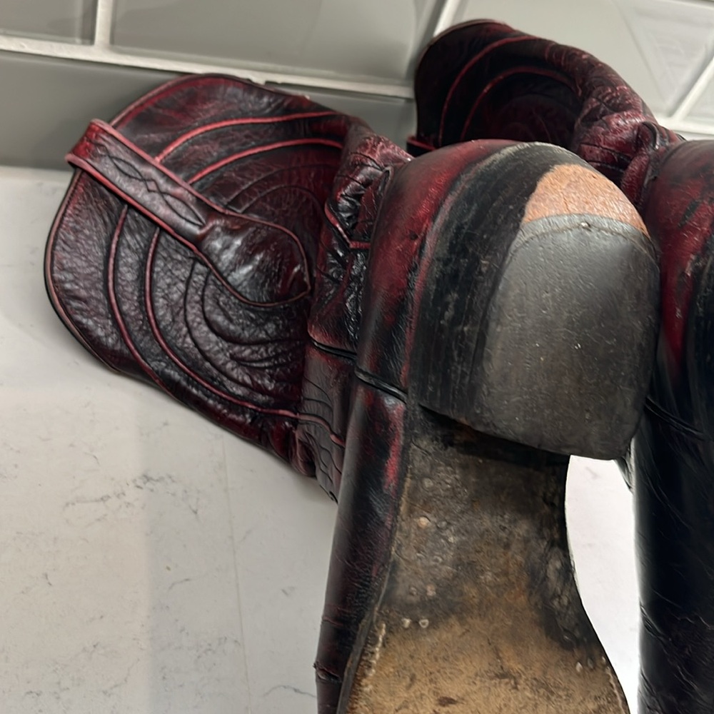 Lucchese Black Cherry Cowboy Boots - Picture 7 of 12